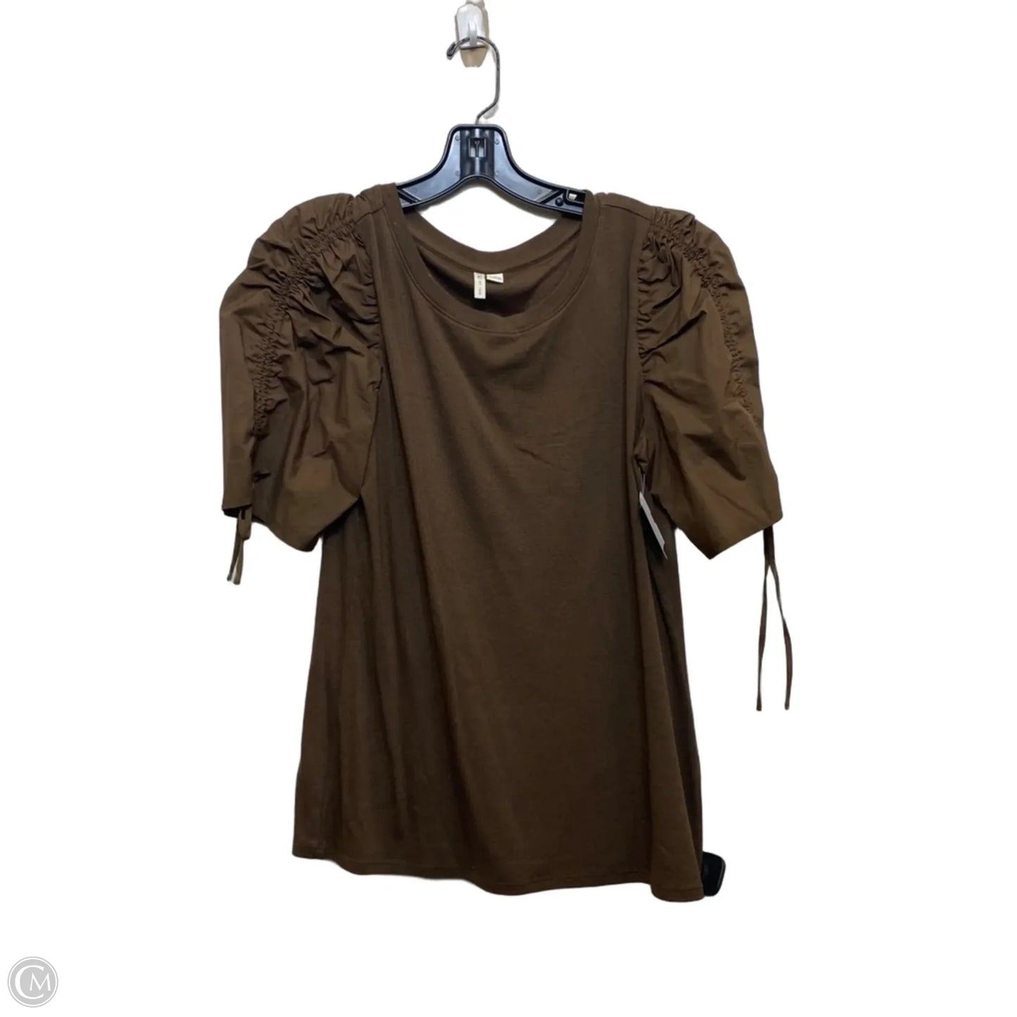 Top Short Sleeve By Cato In Brown, Size: M
