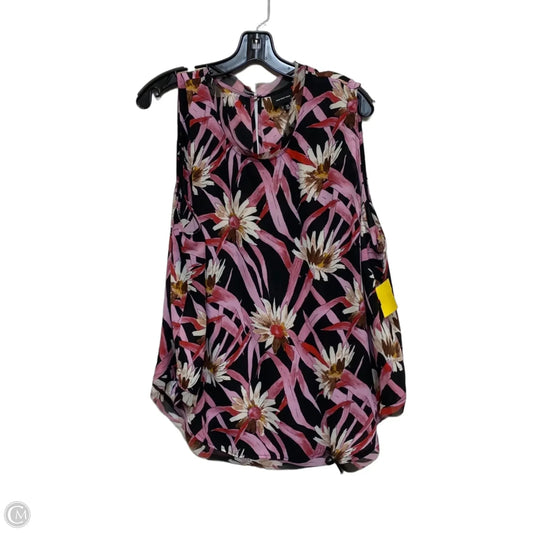 Top Sleeveless By Who What Wear In Black & Pink, Size: 3x