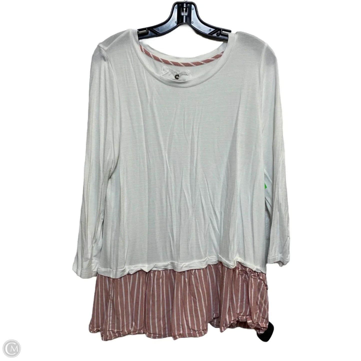 Top Long Sleeve By Cupio In White, Size: Xl