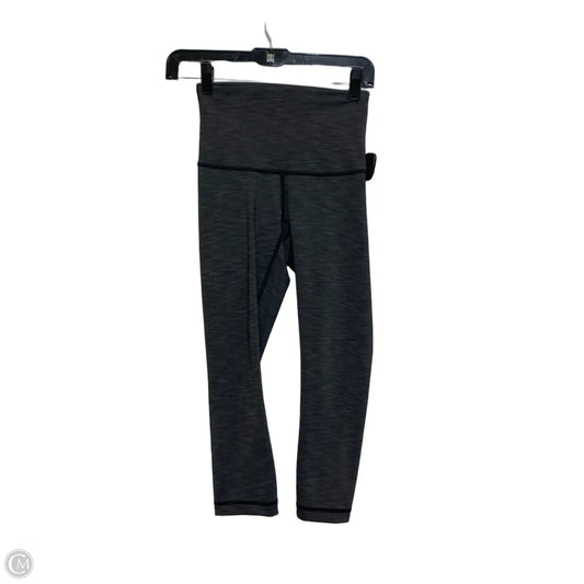 Athletic Leggings Capris Designer By Lululemon In Grey, Size: S