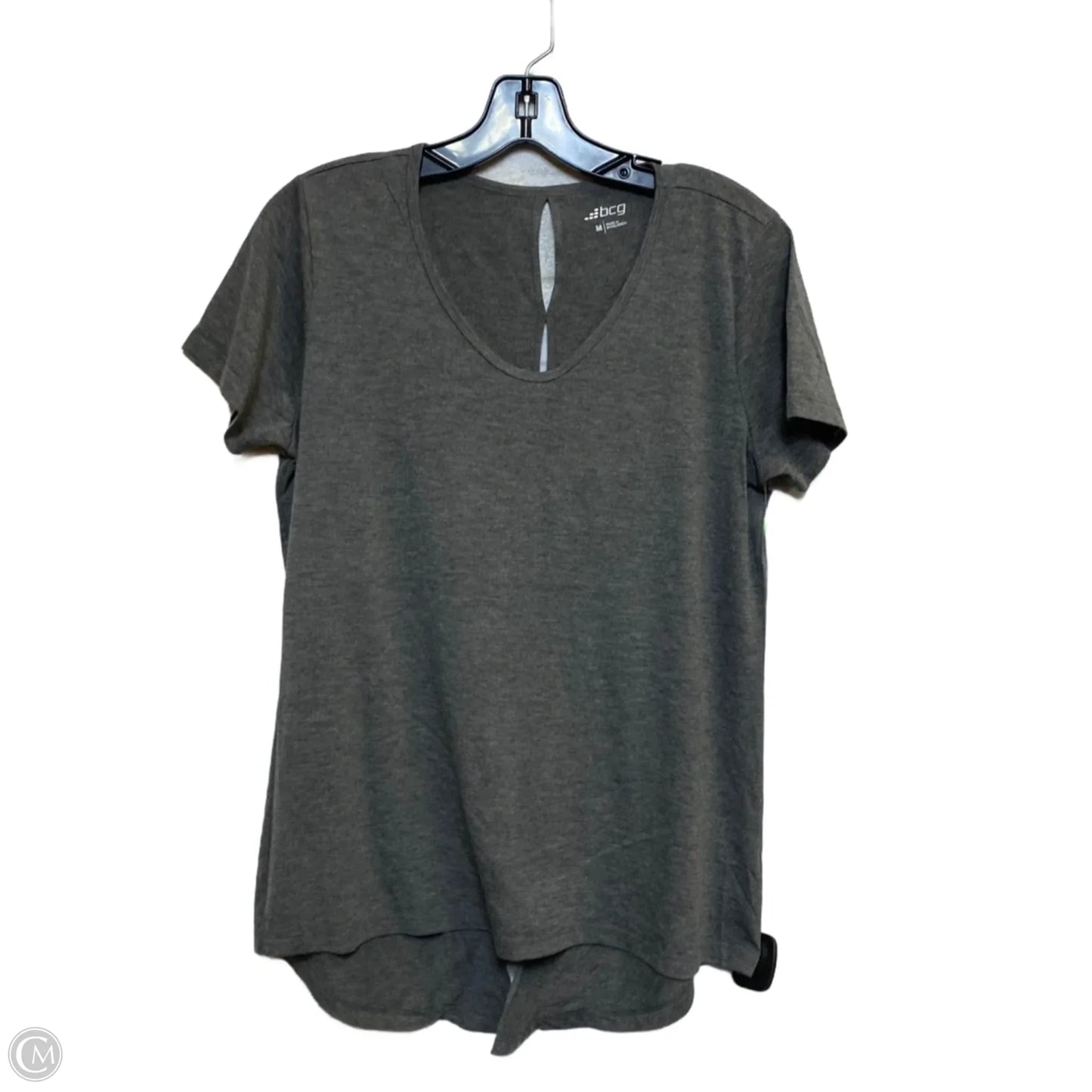 Athletic Top Short Sleeve By Bcg In Grey, Size: M