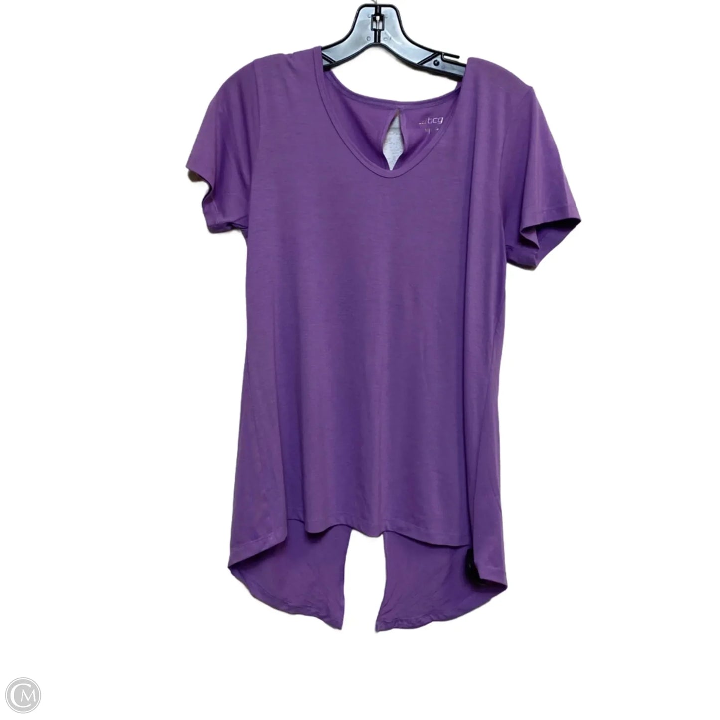 Athletic Top Short Sleeve By Bcg In Purple, Size: M