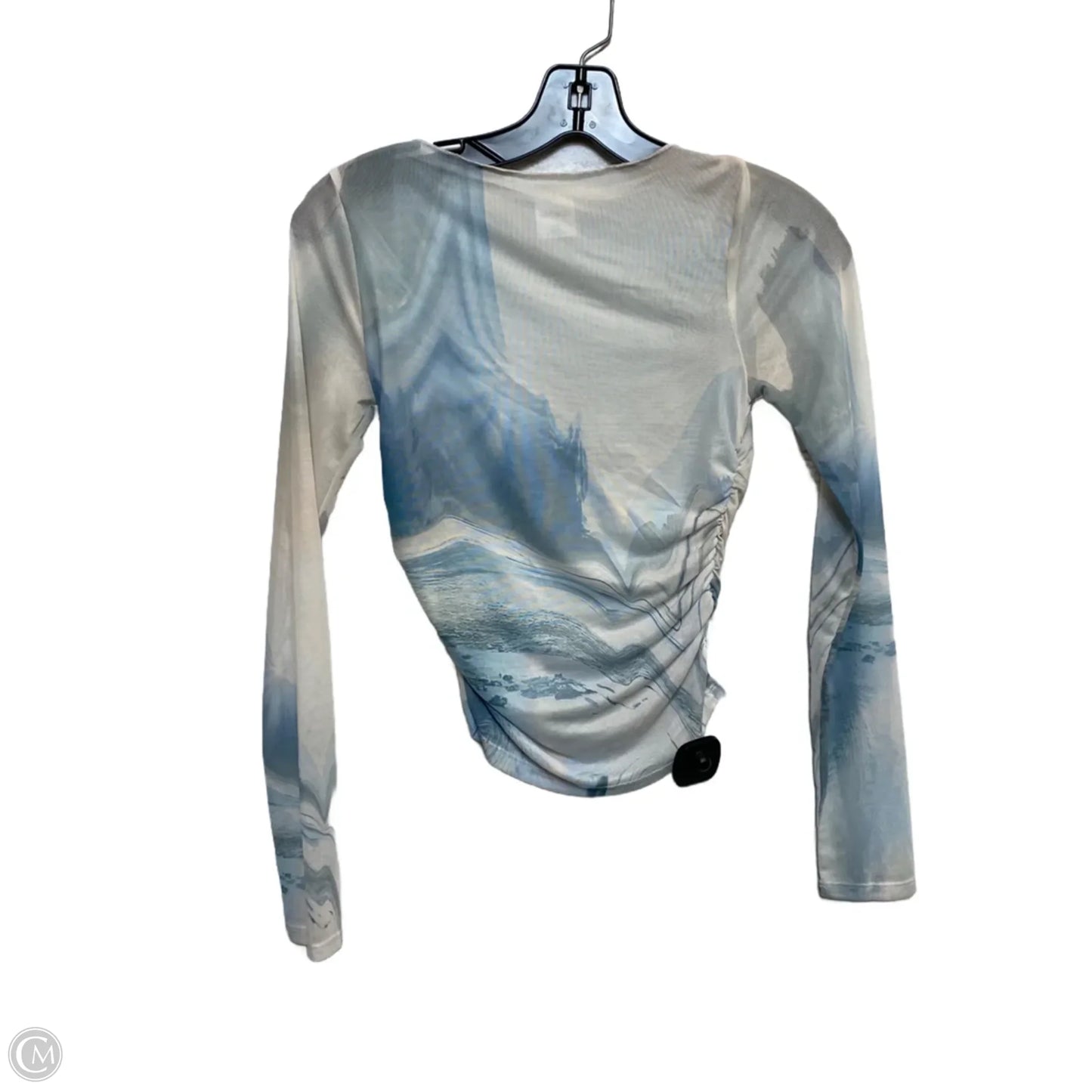 Top Long Sleeve By Wild Fable In Blue & Cream, Size: Xxs