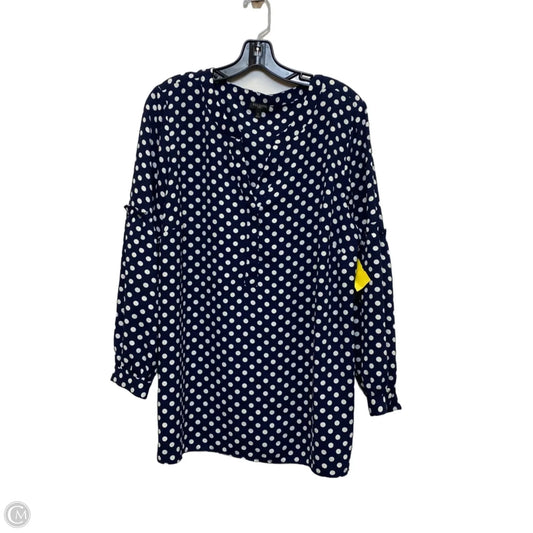 Top Long Sleeve By Talbots In Navy, Size: 1x