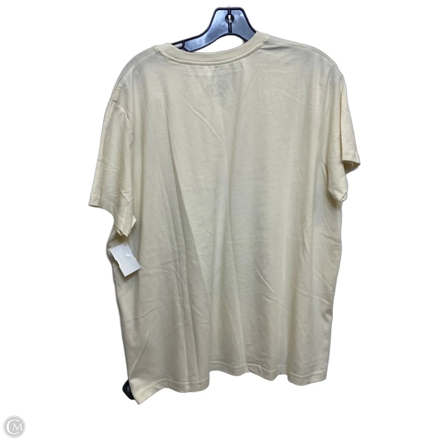Top Short Sleeve By Natural Reflections In Cream, Size: Xl