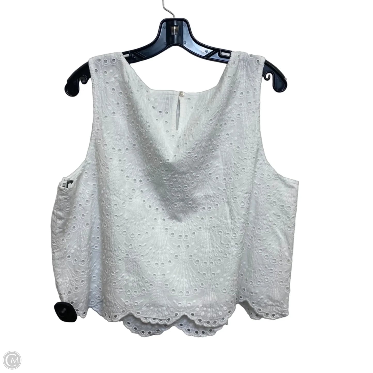 Top Sleeveless By Gap In White, Size: Xl
