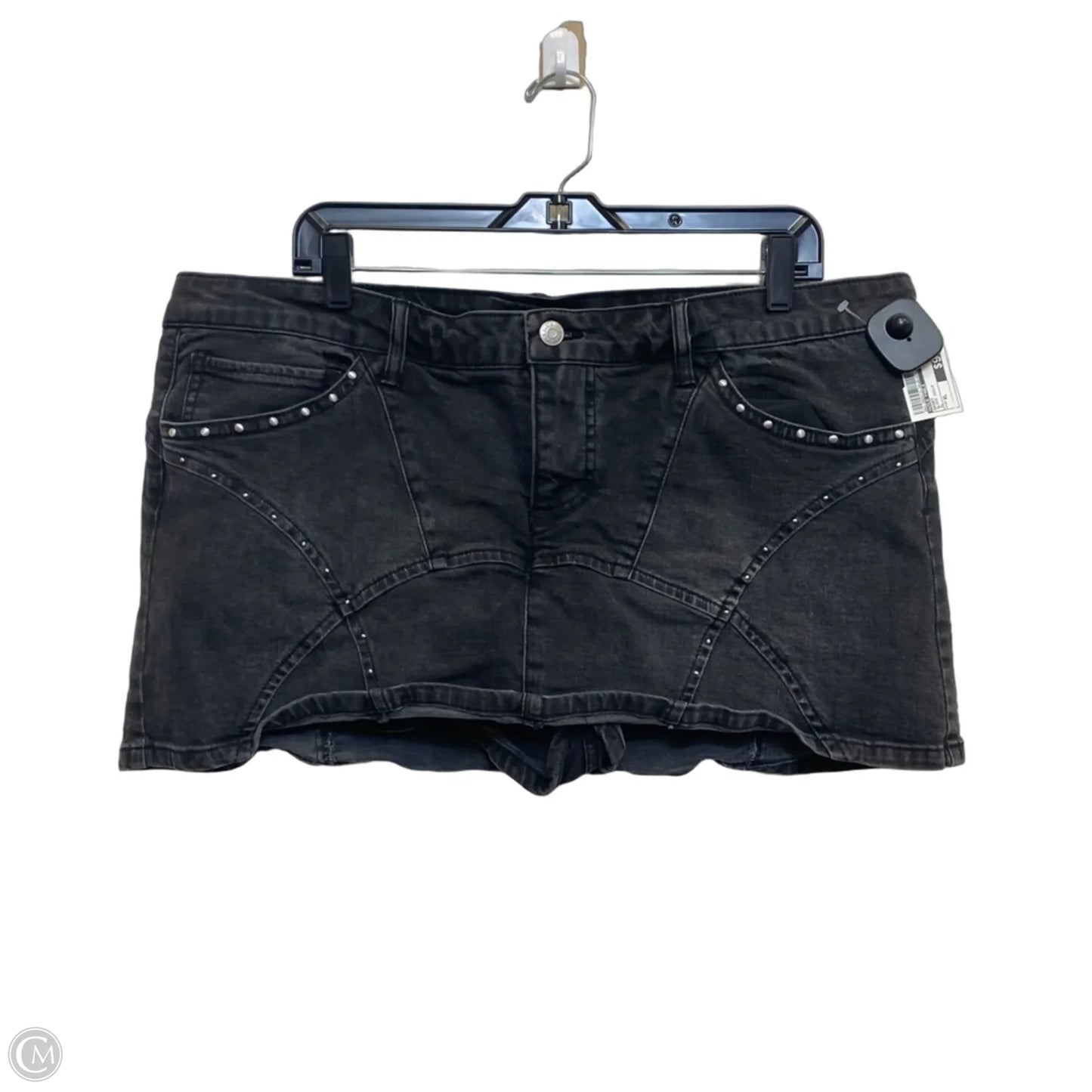 Skort By Wild Fable In Black Denim, Size: Xl