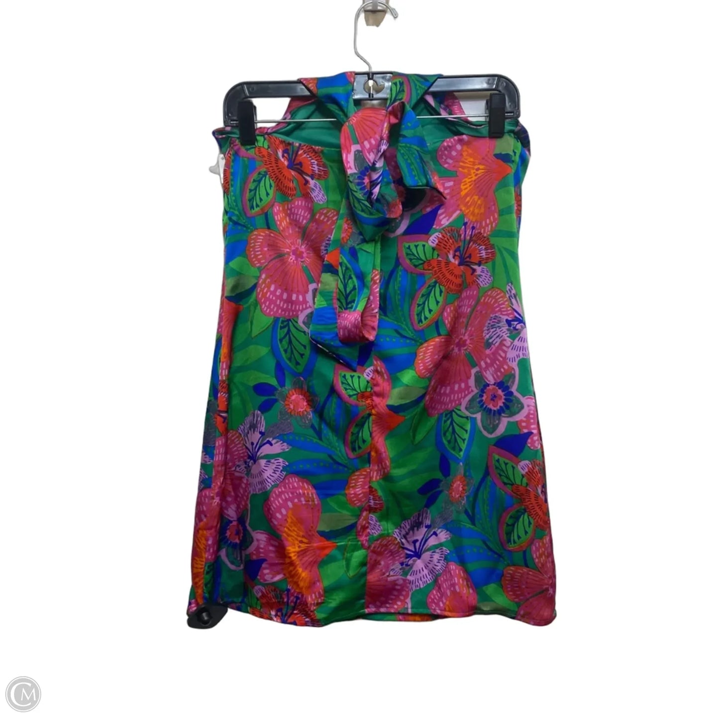 Dress Casual Short By Sugar Lips In Green & Pink, Size: Xs