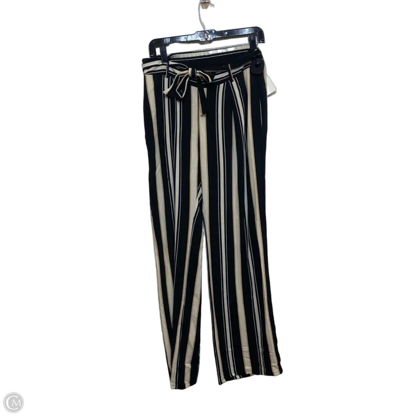 Pants Wide Leg By Bebop In Black & Cream, Size: 8