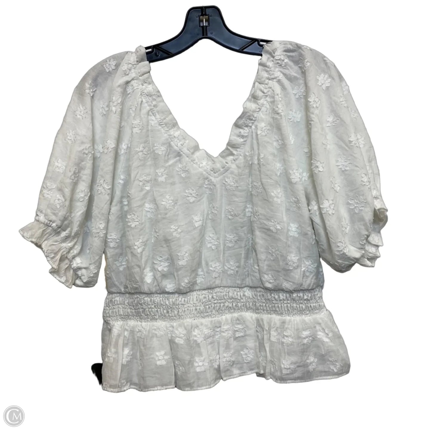 Top Short Sleeve By Endless Rose In White, Size: L