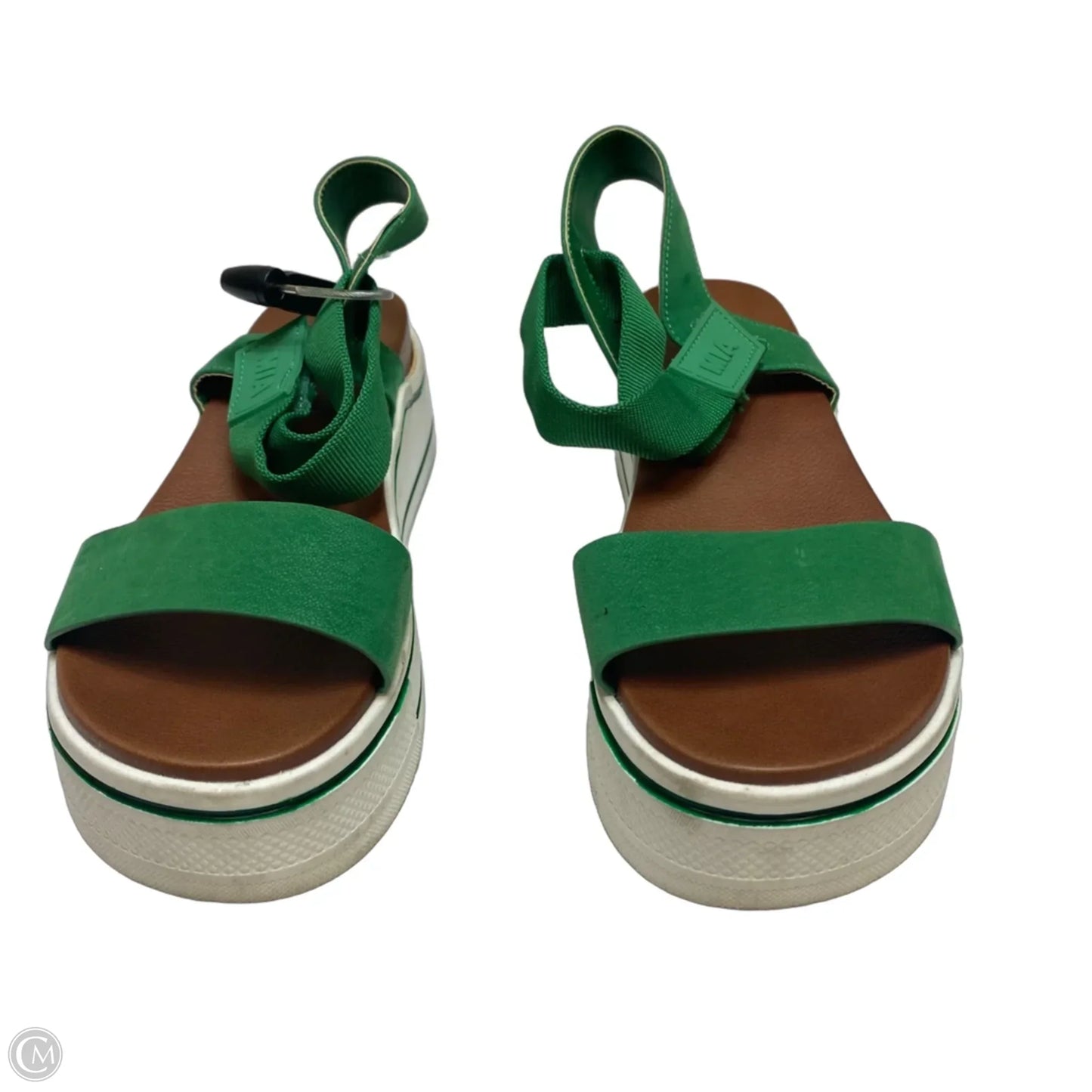 Sandals Heels Platform By Mia In Green, Size: 10