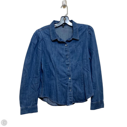 Top Long Sleeve By Express In Blue, Size: L