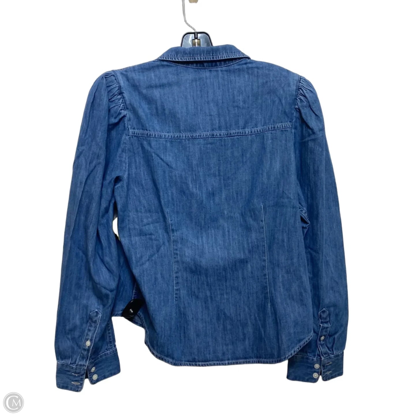 Top Long Sleeve By Express In Blue, Size: L