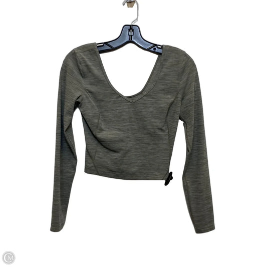 Athletic Top Long Sleeve Crewneck Designer By Lululemon In Green, Size: S
