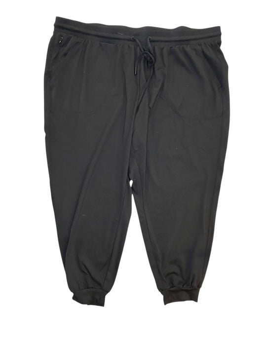 Athletic Pants By Zac And Rachel In Black, Size:3X