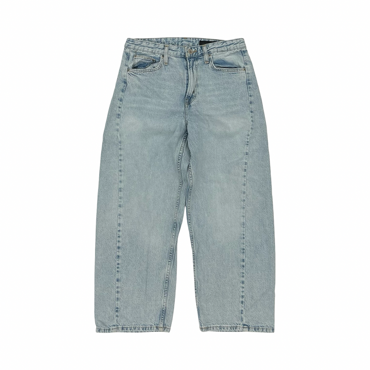 Jeans Wide Leg By Zara In Blue Denim, Size:8