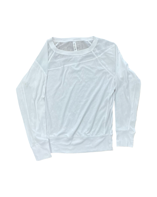 Athletic Top Ls Crewneck By Kyodan In White, Size:M