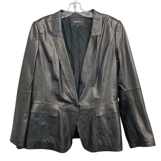 Blazer Designer By Lafayette 148 In Black, Size:L