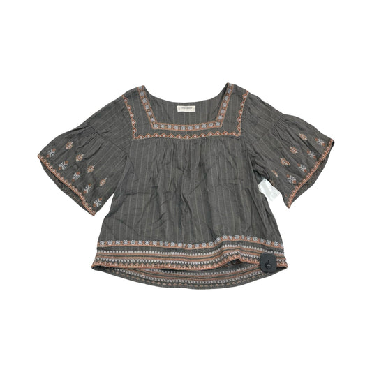 Top Ss By Lucky Brand In Grey & Orange, Size:S