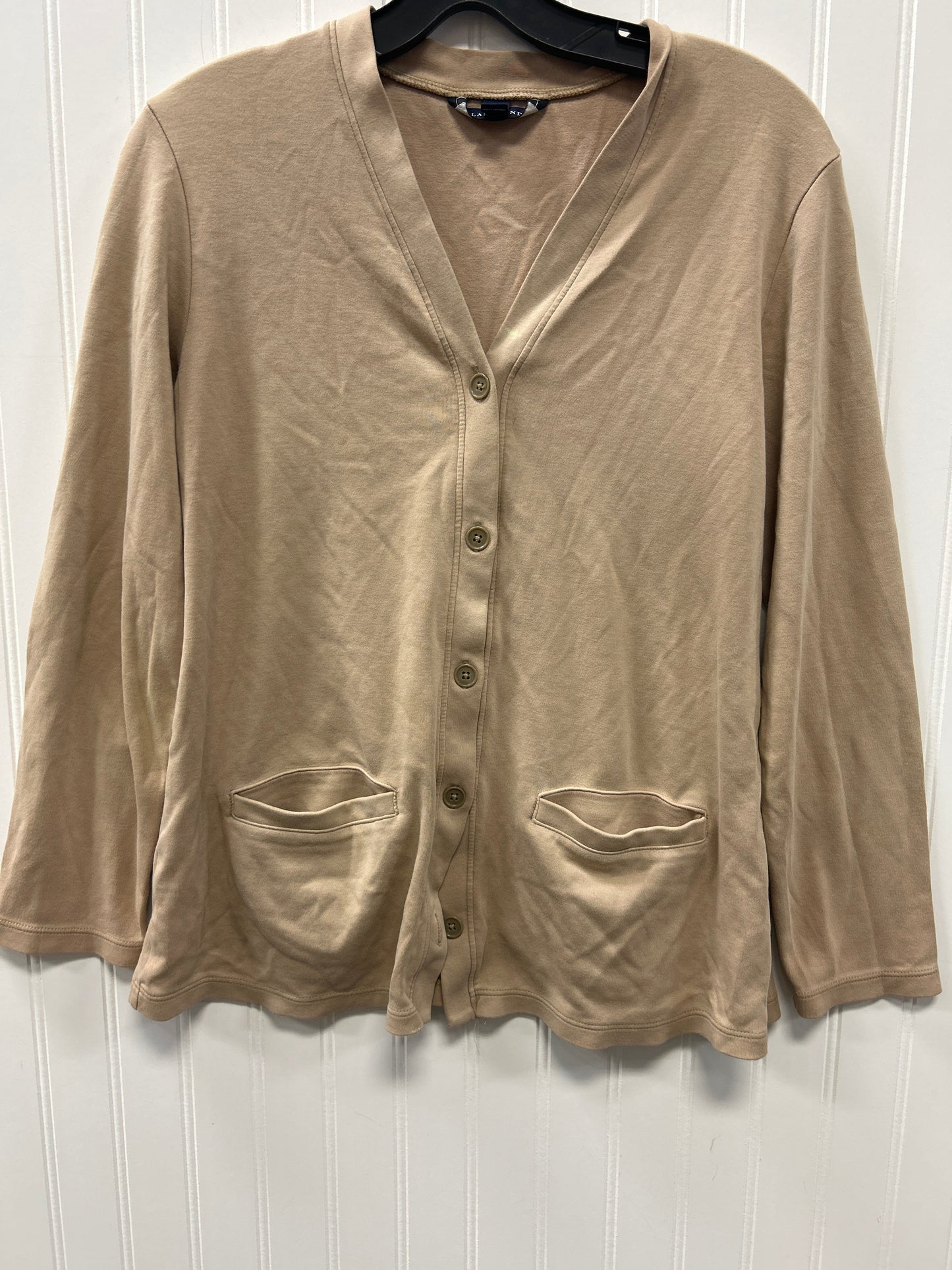 Blouse Ls By Lands End In Tan, Size:S