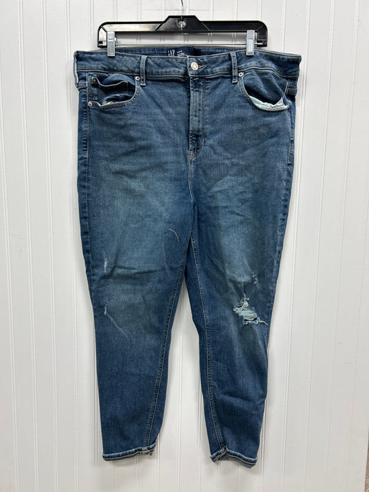 Jeans Jeggings By Gap In Blue Denim, Size:18