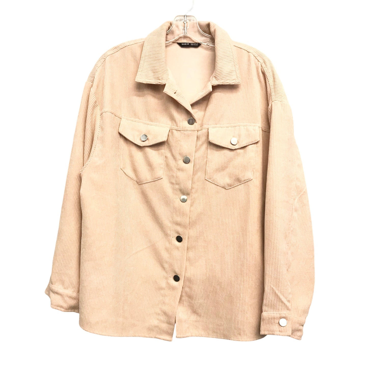 Jacket Shirt By Shein In Cream, Size:M