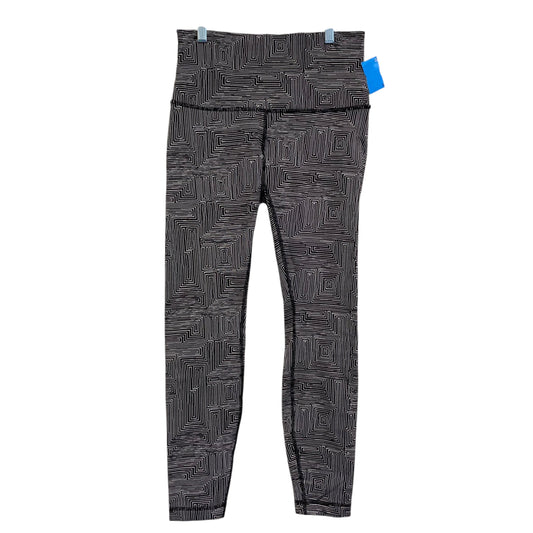 Athletic Leggings By Lululemon In Black & White, Size:M