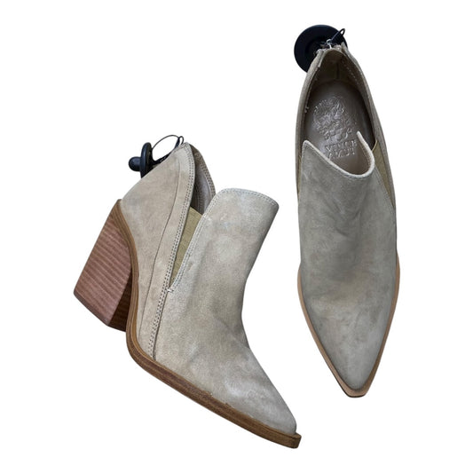 Boots Ankle Heels By Vince Camuto In Brown, Size:7.5