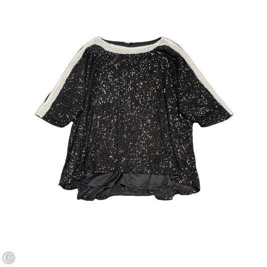 Top 3/4 Sleeve By Cable And Gauge In Black & White, Size: 3x