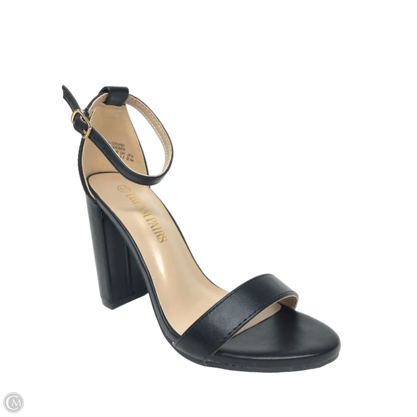 Sandals Heels Block By Dream Pairs In Black, Size: 5.5