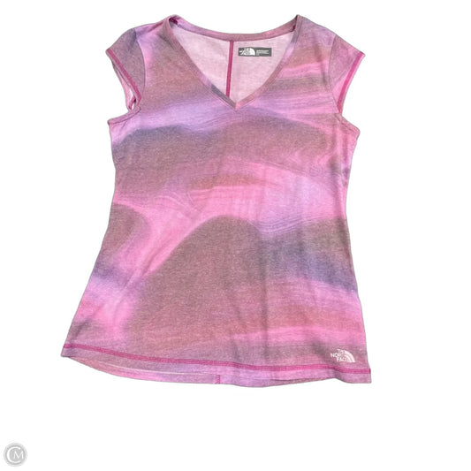 Athletic Top Short Sleeve By The North Face In Purple, Size: L