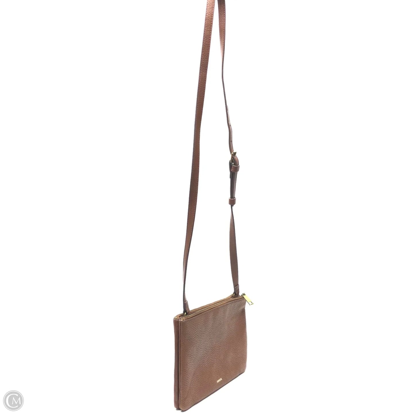 Crossbody Leather By Fossil, Size: Medium