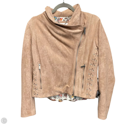 Jacket Moto By Bcbgeneration In Beige, Size: S