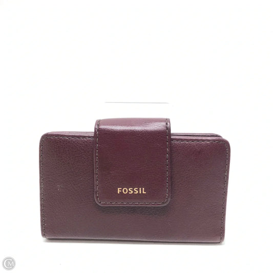Wallet Leather By Fossil, Size: Small