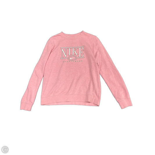 Sweatshirt Crewneck By Nike Apparel In Pink, Size: M