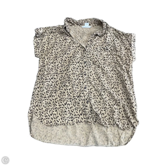 Top Sleeveless By C And C In Leopard Print, Size: M
