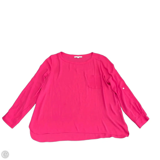 Top Long Sleeve By Loft In Pink, Size: Xl