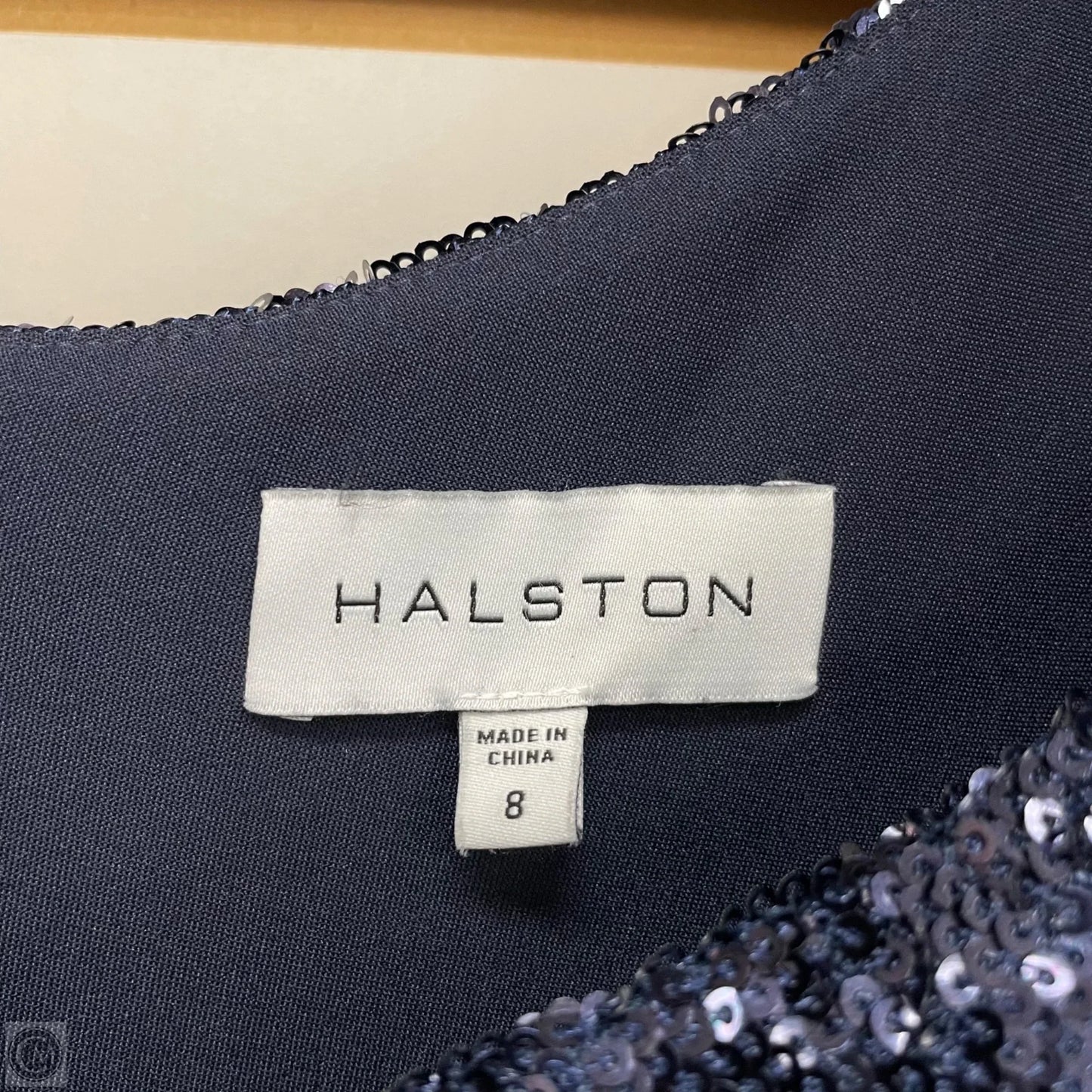 Dress Designer By Halston In Navy, Size: 8