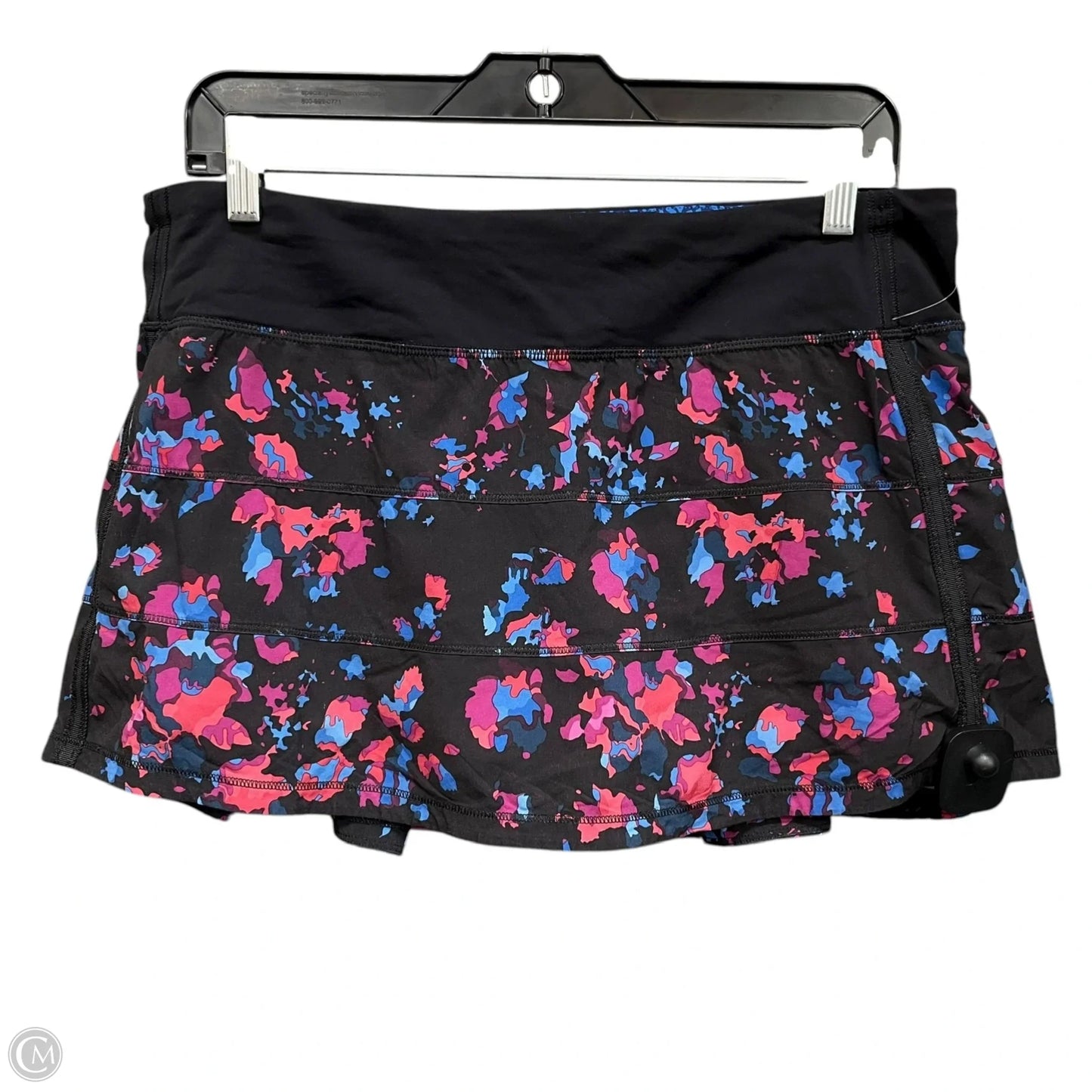 Athletic Skort By Lululemon In Black & Pink, Size: 10