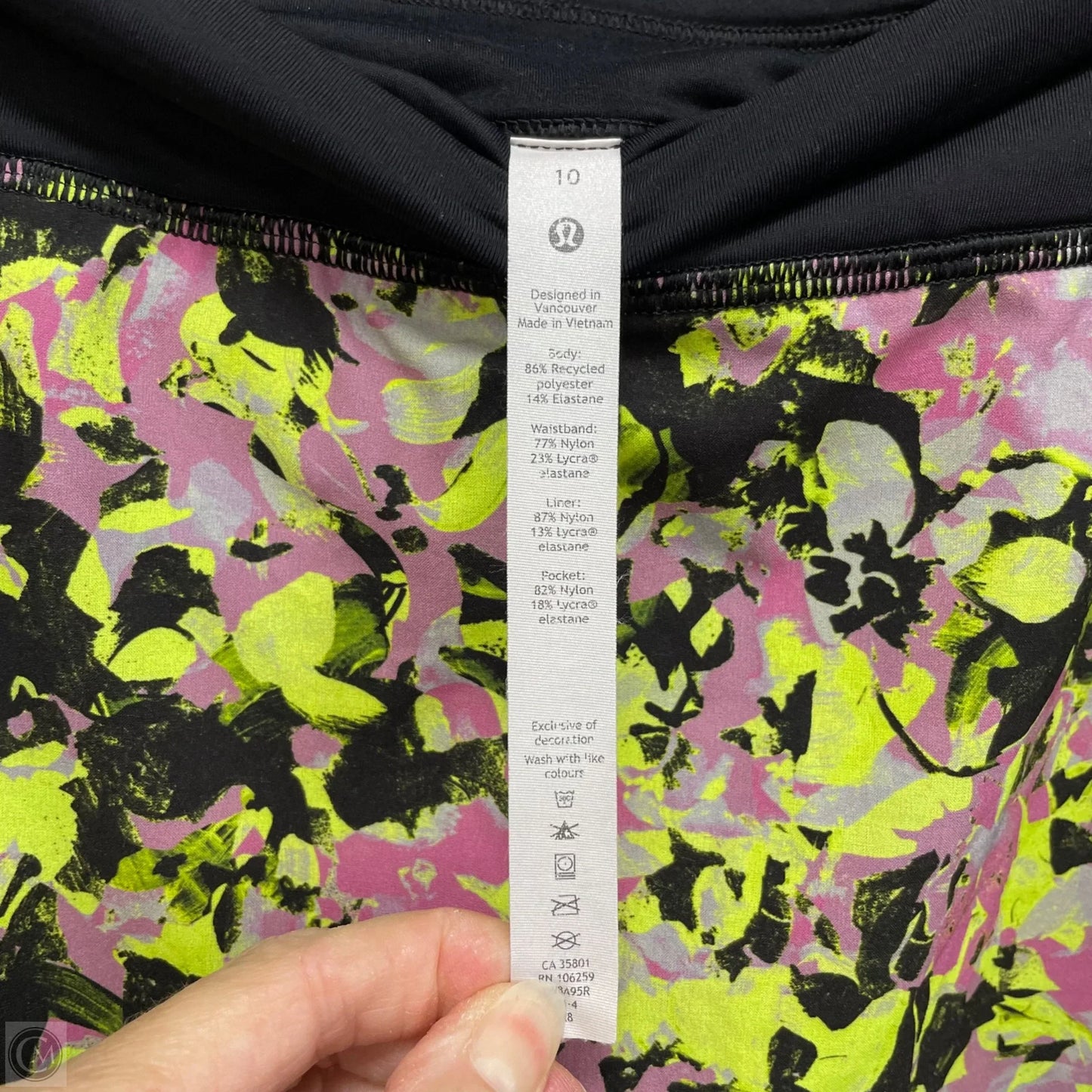 Athletic Skort By Lululemon In Pink & Yellow, Size: 10