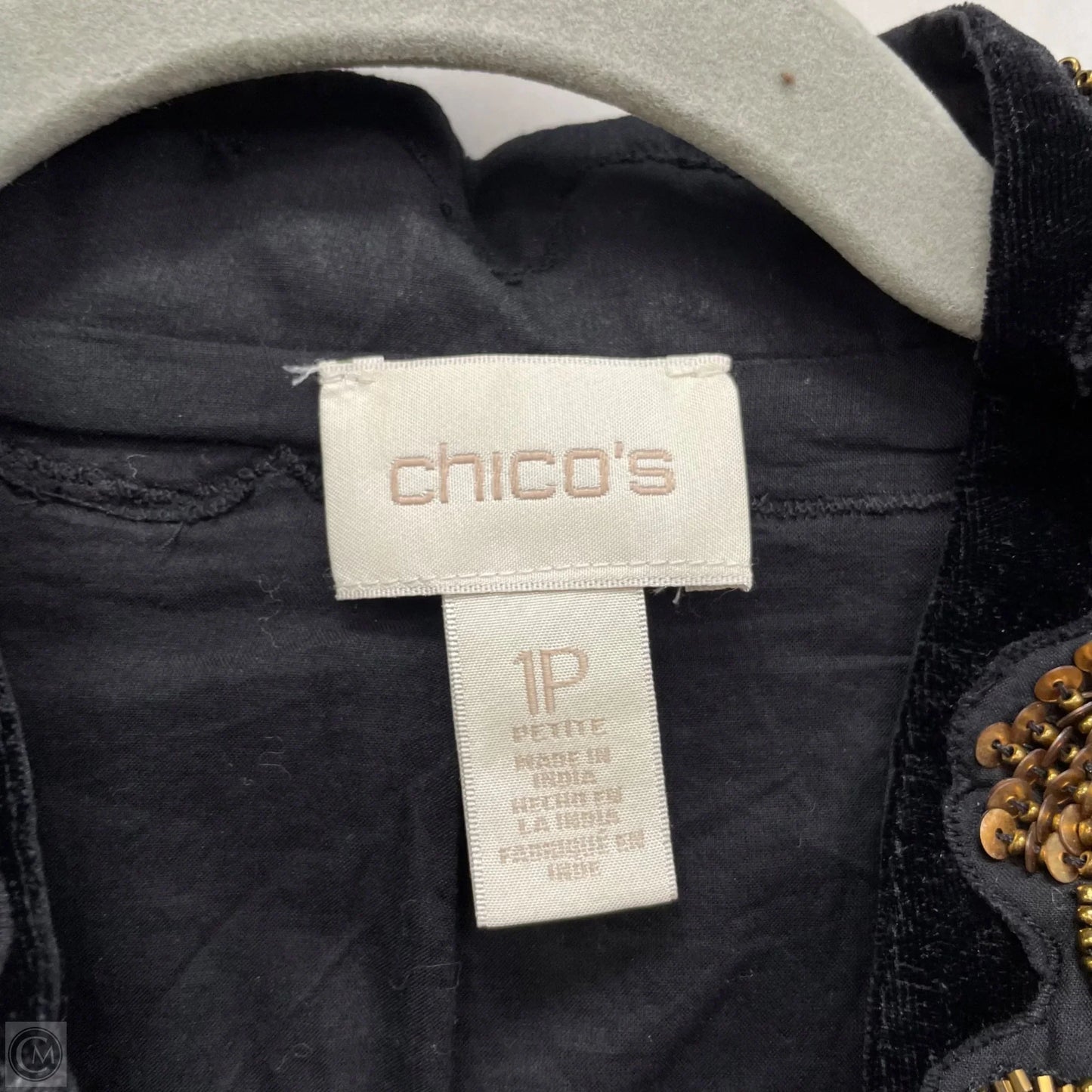 Jacket Other By Chicos In Black & Red, Size: Mp