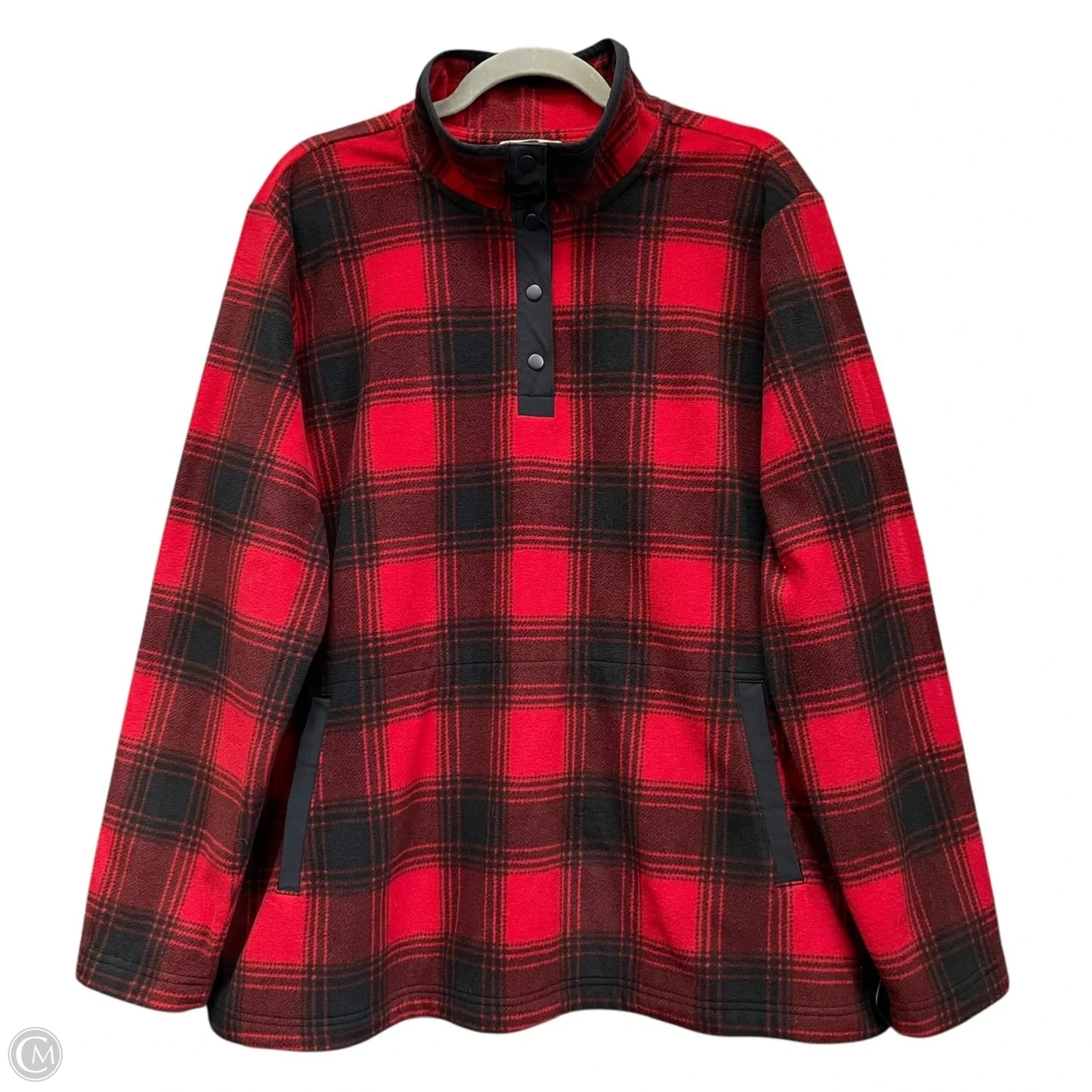 Jacket Shirt By Duluth Trading In Black & Red, Size: Xl