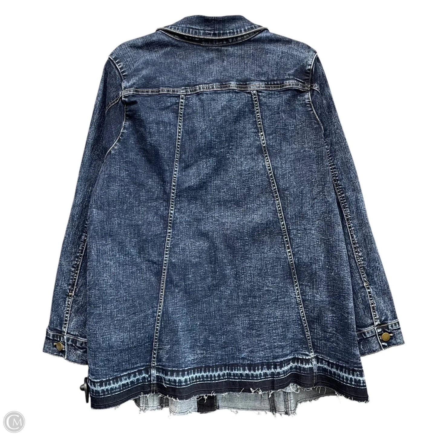 Jacket Denim By Logo In Blue Denim, Size: 18