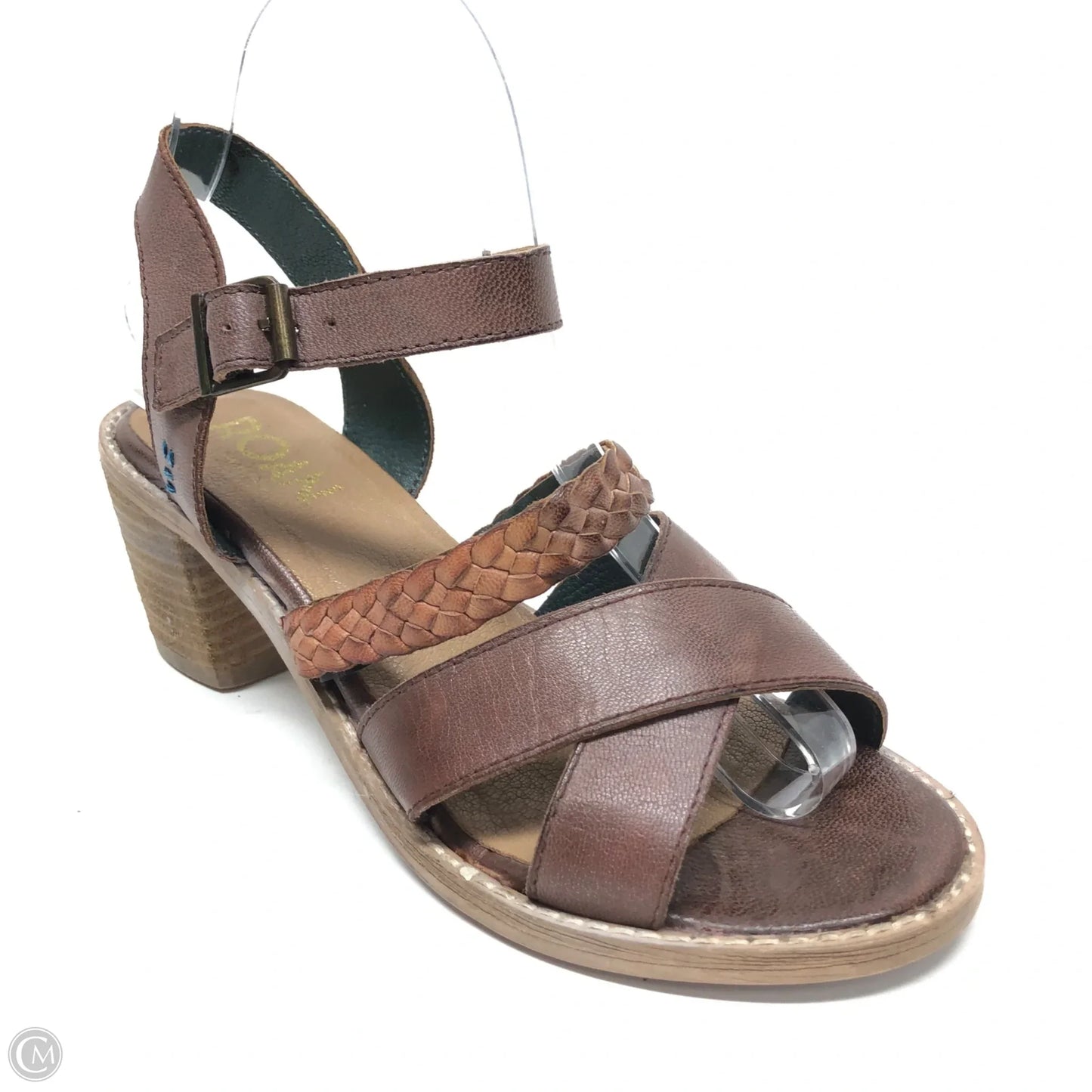 Sandals Heels Block By Bed Stu In Brown, Size: 6