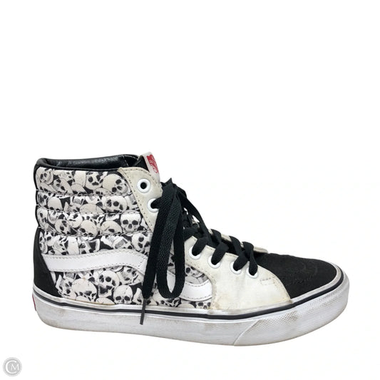 Shoes Sneakers By Vans In Black & White, Size: 7.5
