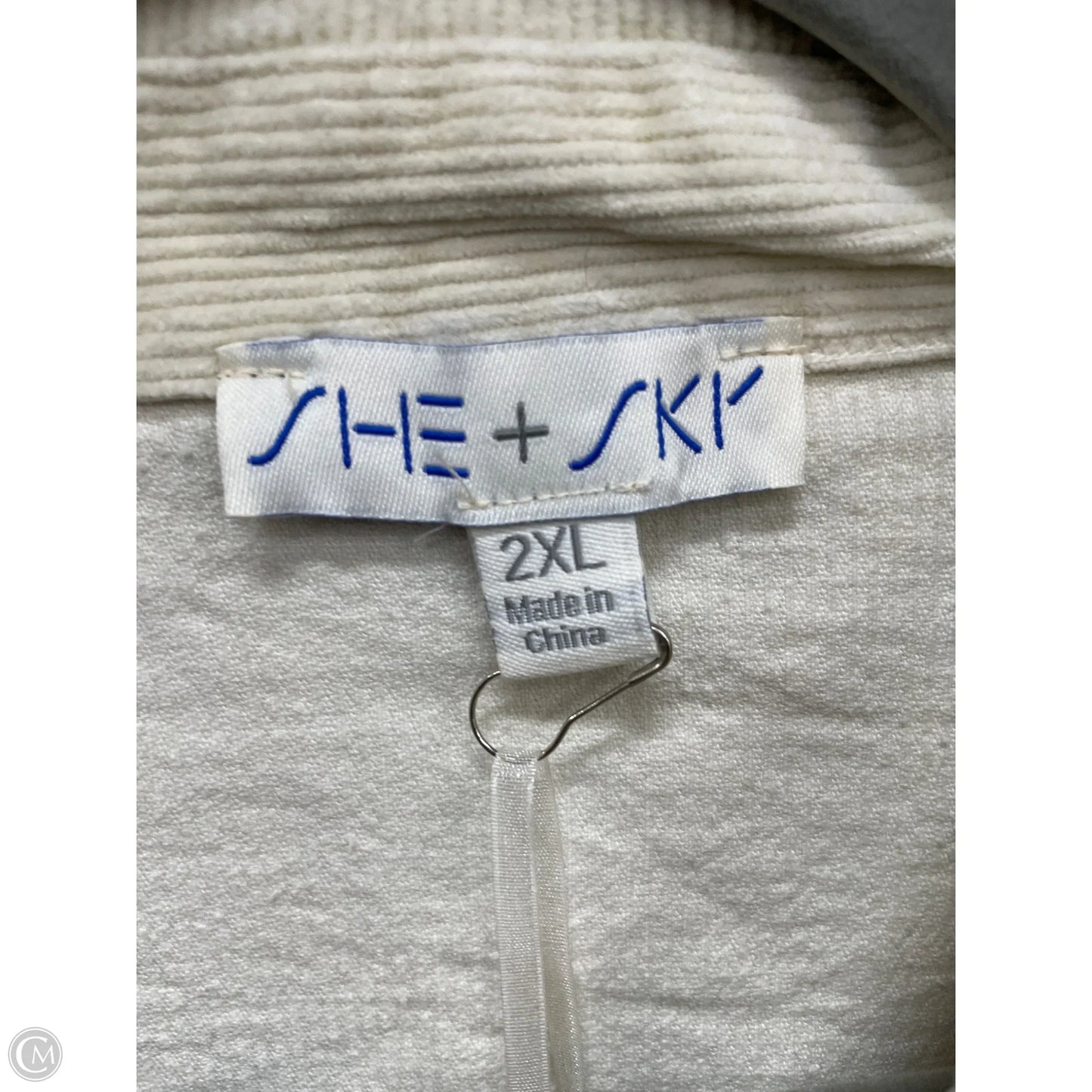 Jacket Shirt By She + Sky In Beige, Size: 2x