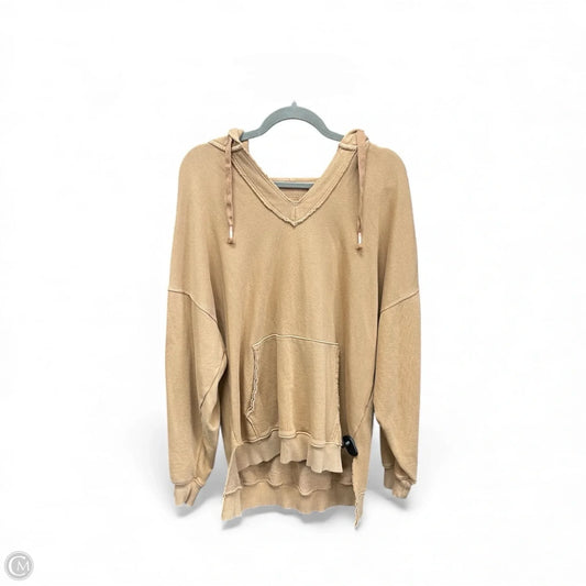 Sweatshirt Hoodie By Aerie In Tan, Size: S