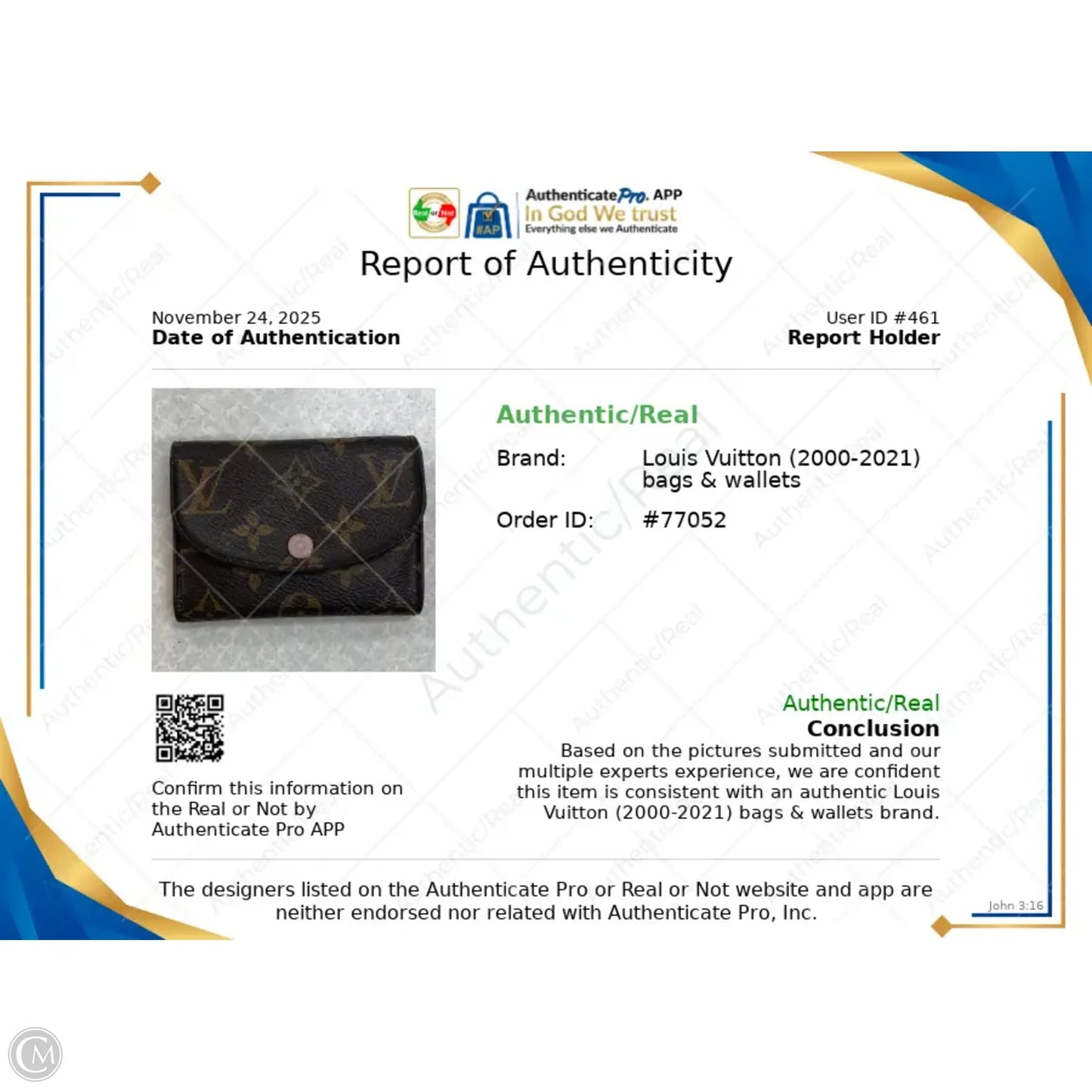 Wallet Luxury Designer By Louis Vuitton, Size: Small