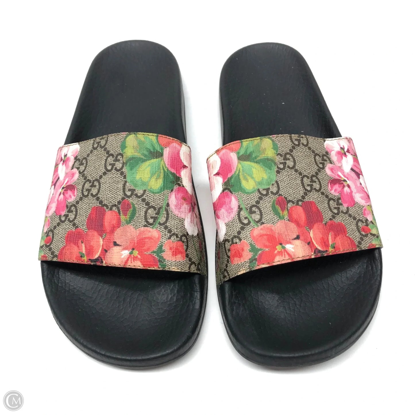 Shoes Luxury Designer By Gucci In Floral Print, Size: 10