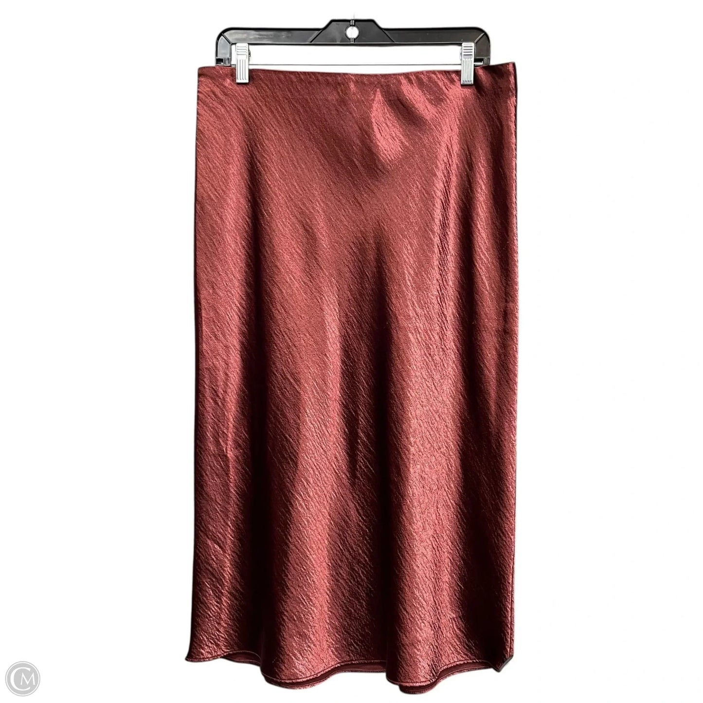 Skirt Midi By Banana Republic In Maroon, Size: L